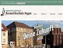 Tablet Screenshot of kosmetikschule-hagen.de